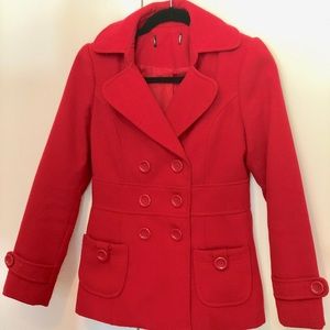 Red peacoat